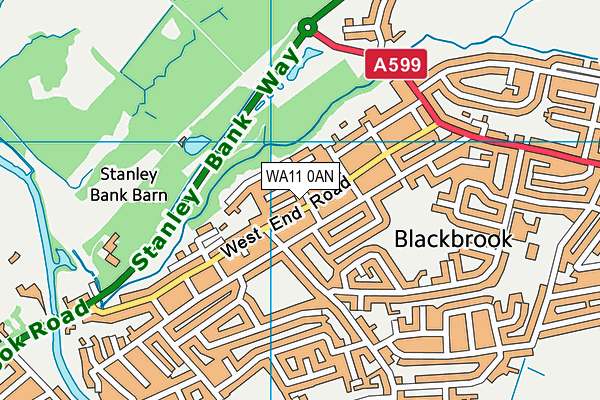 WA11 0AN map - OS VectorMap District (Ordnance Survey) WA11 0AN map - OS VectorMap District (Ordnance Survey)