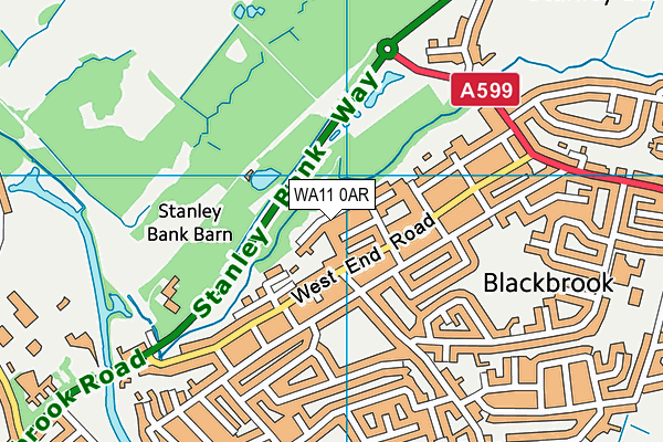 WA11 0AR map - OS VectorMap District (Ordnance Survey) WA11 0AR map - OS VectorMap District (Ordnance Survey)