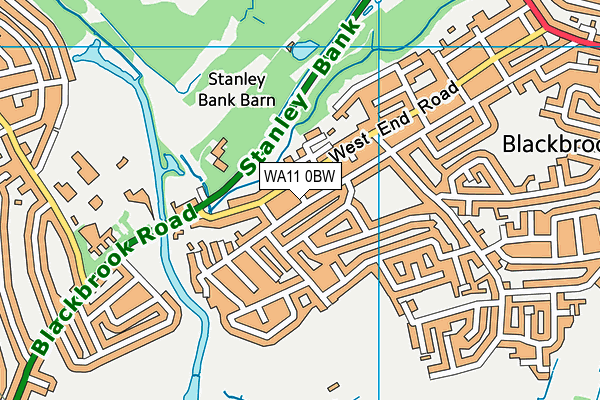WA11 0BW map - OS VectorMap District (Ordnance Survey) WA11 0BW map - OS VectorMap District (Ordnance Survey)