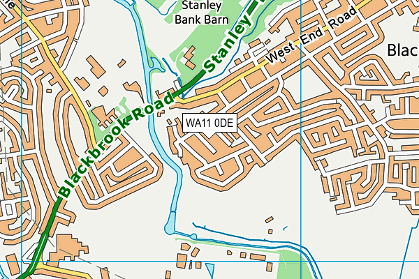 WA11 0DE map - OS VectorMap District (Ordnance Survey) WA11 0DE map - OS VectorMap District (Ordnance Survey)