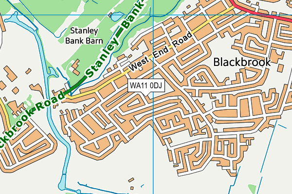 WA11 0DJ map - OS VectorMap District (Ordnance Survey) WA11 0DJ map - OS VectorMap District (Ordnance Survey)