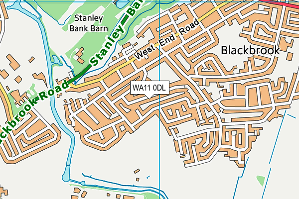 WA11 0DL map - OS VectorMap District (Ordnance Survey) WA11 0DL map - OS VectorMap District (Ordnance Survey)