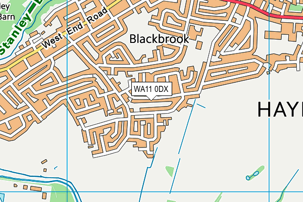 WA11 0DX map - OS VectorMap District (Ordnance Survey) WA11 0DX map - OS VectorMap District (Ordnance Survey)