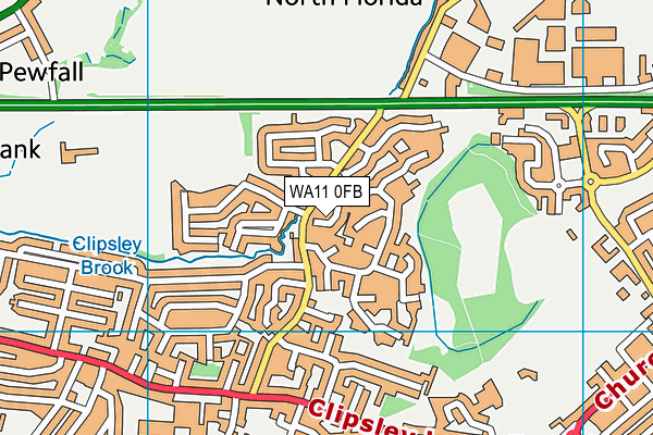 WA11 0FB map - OS VectorMap District (Ordnance Survey) WA11 0FB map - OS VectorMap District (Ordnance Survey)