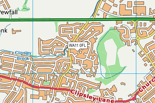 WA11 0FL map - OS VectorMap District (Ordnance Survey) WA11 0FL map - OS VectorMap District (Ordnance Survey)