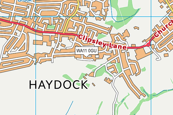 WA11 0GU map - OS VectorMap District (Ordnance Survey)