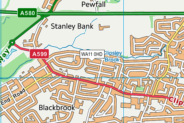 WA11 0HD map - OS VectorMap District (Ordnance Survey) WA11 0HD map - OS VectorMap District (Ordnance Survey)