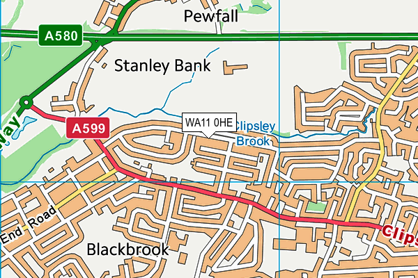 WA11 0HE map - OS VectorMap District (Ordnance Survey) WA11 0HE map - OS VectorMap District (Ordnance Survey)