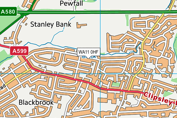 WA11 0HF map - OS VectorMap District (Ordnance Survey) WA11 0HF map - OS VectorMap District (Ordnance Survey)