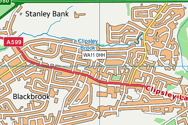 WA11 0HH map - OS VectorMap District (Ordnance Survey) WA11 0HH map - OS VectorMap District (Ordnance Survey)