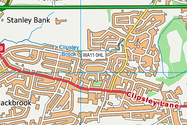 WA11 0HL map - OS VectorMap District (Ordnance Survey) WA11 0HL map - OS VectorMap District (Ordnance Survey)