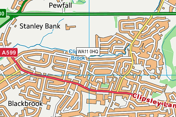 WA11 0HQ map - OS VectorMap District (Ordnance Survey)