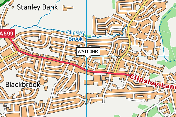 WA11 0HR map - OS VectorMap District (Ordnance Survey) WA11 0HR map - OS VectorMap District (Ordnance Survey)