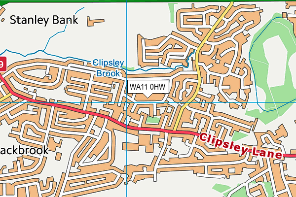 WA11 0HW map - OS VectorMap District (Ordnance Survey) WA11 0HW map - OS VectorMap District (Ordnance Survey)