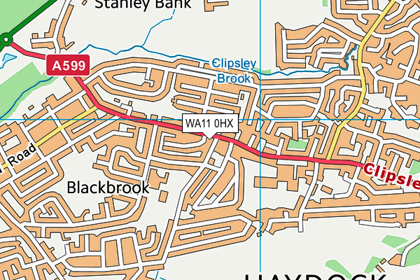 WA11 0HX map - OS VectorMap District (Ordnance Survey) WA11 0HX map - OS VectorMap District (Ordnance Survey)