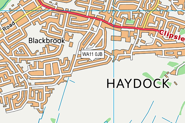 WA11 0JB map - OS VectorMap District (Ordnance Survey) WA11 0JB map - OS VectorMap District (Ordnance Survey)