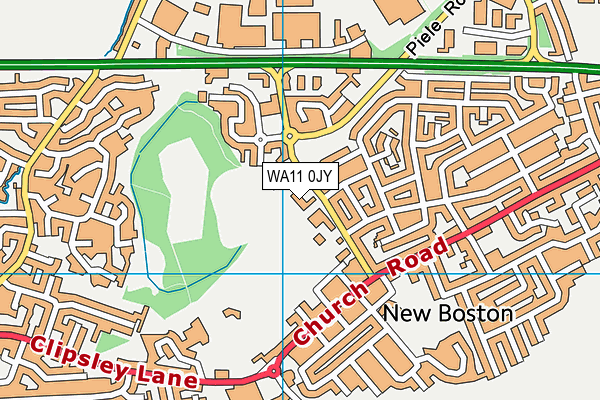 WA11 0JY map - OS VectorMap District (Ordnance Survey)
