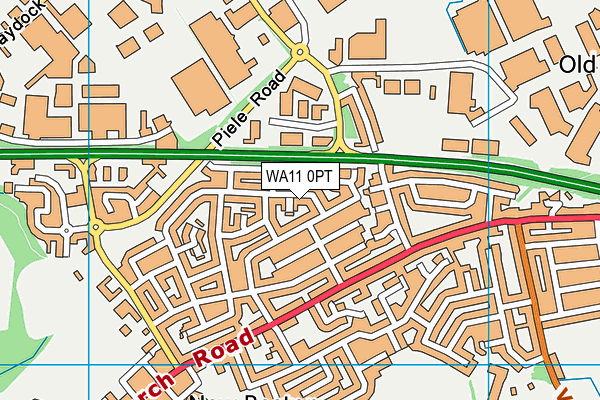 WA11 0PT map - OS VectorMap District (Ordnance Survey) WA11 0PT map - OS VectorMap District (Ordnance Survey)