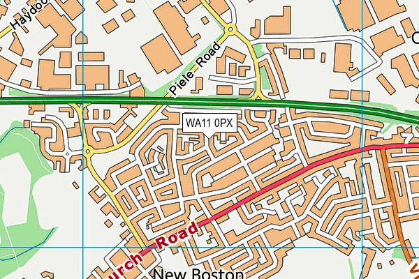 WA11 0PX map - OS VectorMap District (Ordnance Survey) WA11 0PX map - OS VectorMap District (Ordnance Survey)