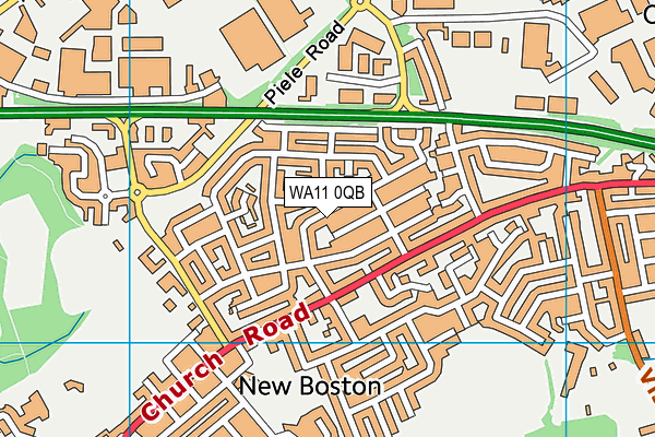WA11 0QB map - OS VectorMap District (Ordnance Survey) WA11 0QB map - OS VectorMap District (Ordnance Survey)