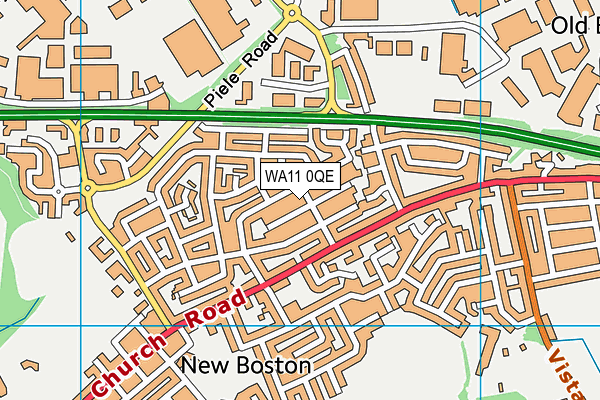 WA11 0QE map - OS VectorMap District (Ordnance Survey)