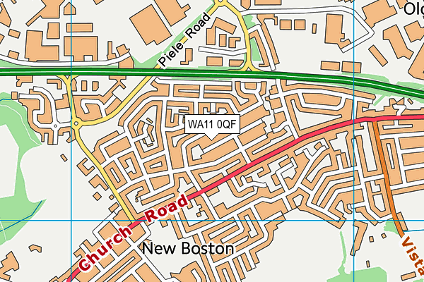WA11 0QF map - OS VectorMap District (Ordnance Survey)