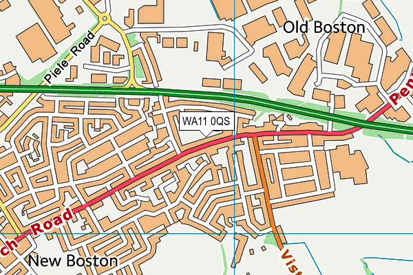 WA11 0QS map - OS VectorMap District (Ordnance Survey) WA11 0QS map - OS VectorMap District (Ordnance Survey)