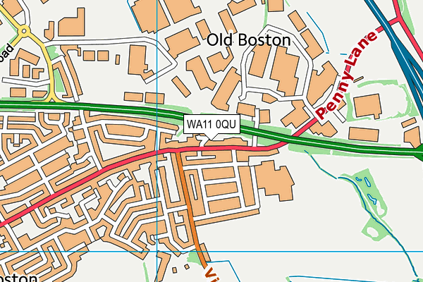 WA11 0QU map - OS VectorMap District (Ordnance Survey)