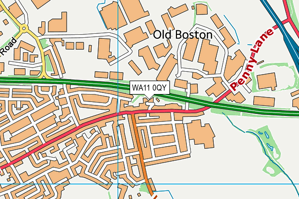WA11 0QY map - OS VectorMap District (Ordnance Survey) WA11 0QY map - OS VectorMap District (Ordnance Survey)