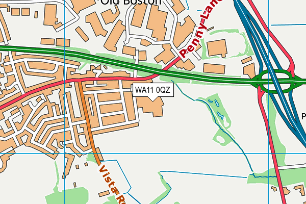 WA11 0QZ map - OS VectorMap District (Ordnance Survey) WA11 0QZ map - OS VectorMap District (Ordnance Survey)