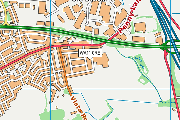 WA11 0RE map - OS VectorMap District (Ordnance Survey) WA11 0RE map - OS VectorMap District (Ordnance Survey)