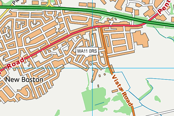 WA11 0RS map - OS VectorMap District (Ordnance Survey) WA11 0RS map - OS VectorMap District (Ordnance Survey)