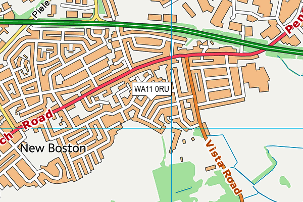 WA11 0RU map - OS VectorMap District (Ordnance Survey)