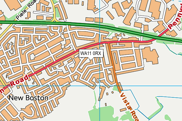 WA11 0RX map - OS VectorMap District (Ordnance Survey) WA11 0RX map - OS VectorMap District (Ordnance Survey)