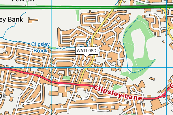 WA11 0SD map - OS VectorMap District (Ordnance Survey) WA11 0SD map - OS VectorMap District (Ordnance Survey)