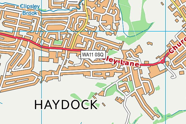 WA11 0SQ map - OS VectorMap District (Ordnance Survey)