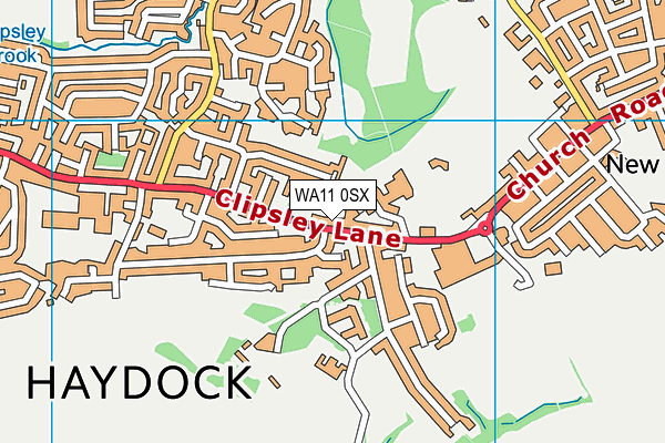 WA11 0SX map - OS VectorMap District (Ordnance Survey) WA11 0SX map - OS VectorMap District (Ordnance Survey)