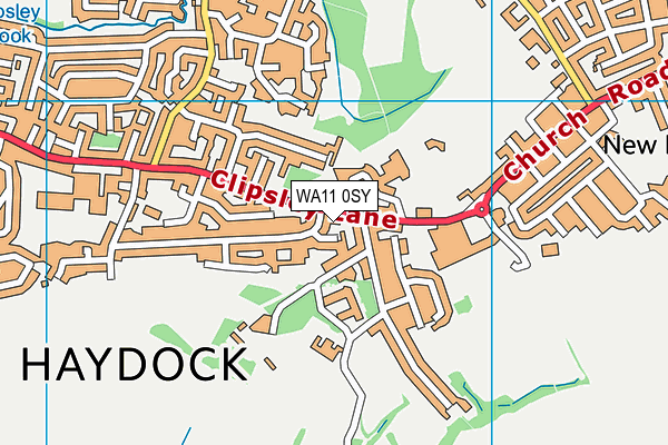 WA11 0SY map - OS VectorMap District (Ordnance Survey)