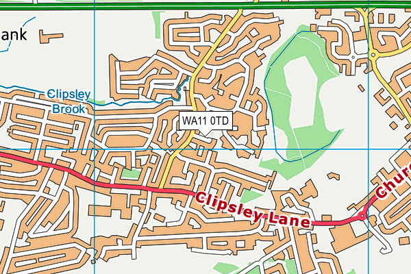 WA11 0TD map - OS VectorMap District (Ordnance Survey)
