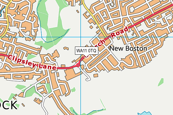 WA11 0TQ map - OS VectorMap District (Ordnance Survey)