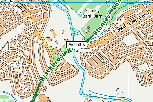 WA11 0UA map - OS VectorMap District (Ordnance Survey) WA11 0UA map - OS VectorMap District (Ordnance Survey)