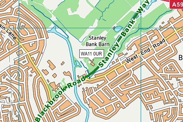 WA11 0UR map - OS VectorMap District (Ordnance Survey) WA11 0UR map - OS VectorMap District (Ordnance Survey)