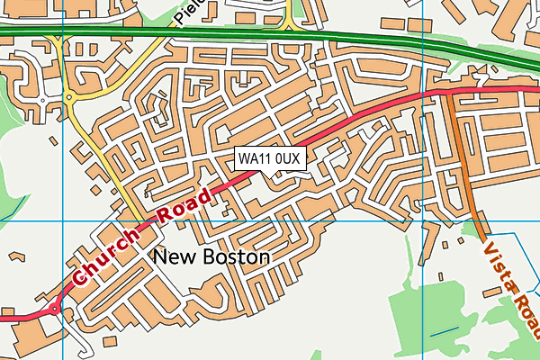 WA11 0UX map - OS VectorMap District (Ordnance Survey) WA11 0UX map - OS VectorMap District (Ordnance Survey)