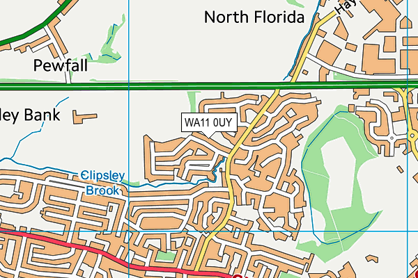 WA11 0UY map - OS VectorMap District (Ordnance Survey) WA11 0UY map - OS VectorMap District (Ordnance Survey)