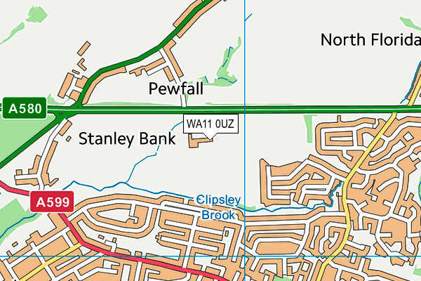 WA11 0UZ map - OS VectorMap District (Ordnance Survey) WA11 0UZ map - OS VectorMap District (Ordnance Survey)