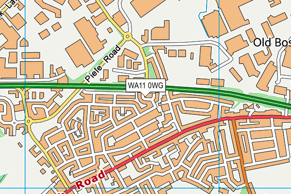 WA11 0WG map - OS VectorMap District (Ordnance Survey)