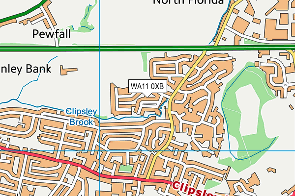 WA11 0XB map - OS VectorMap District (Ordnance Survey) WA11 0XB map - OS VectorMap District (Ordnance Survey)