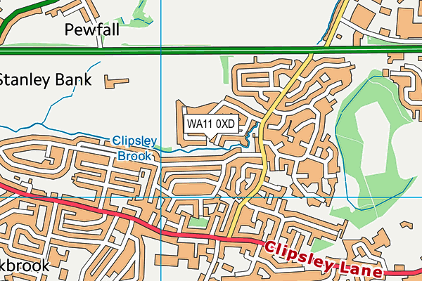 WA11 0XD map - OS VectorMap District (Ordnance Survey) WA11 0XD map - OS VectorMap District (Ordnance Survey)