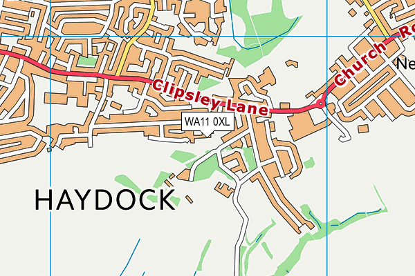 WA11 0XL map - OS VectorMap District (Ordnance Survey) WA11 0XL map - OS VectorMap District (Ordnance Survey)