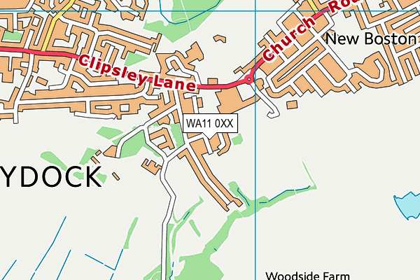 WA11 0XX map - OS VectorMap District (Ordnance Survey) WA11 0XX map - OS VectorMap District (Ordnance Survey)